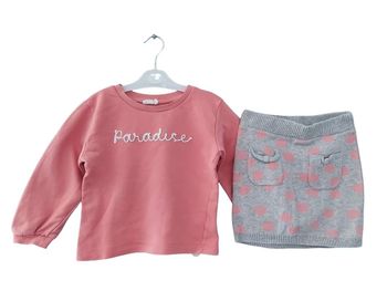 5 ans fille ensemble pull sweat et jupe hivers