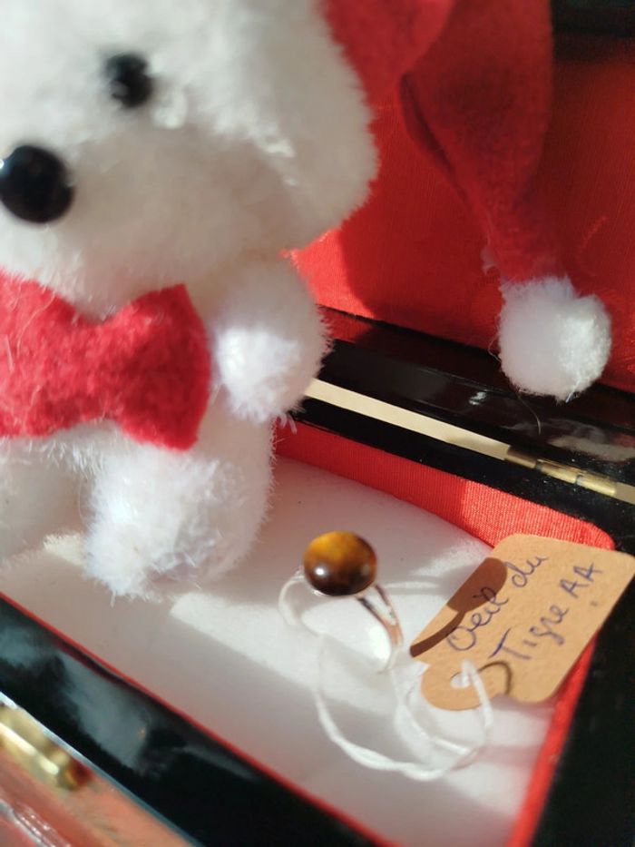 Bague sertie d'Oeil de tigre. - photo numéro 5