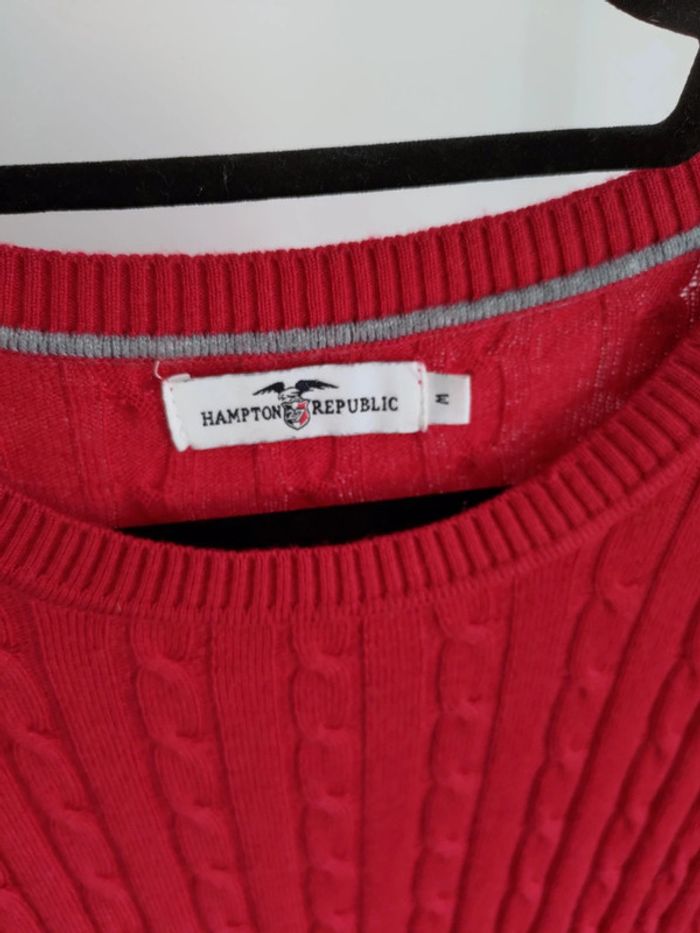 Hampton Republic pull rouge M - photo numéro 4