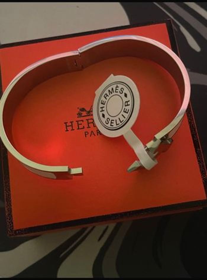 Bracelet hermès Blanc 19cm - photo numéro 9