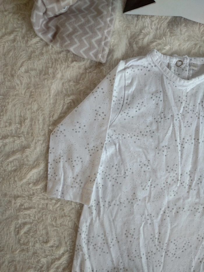 Pyjama grenouillère coton été léger sans pied Mixte 3 mois étoile - photo numéro 3