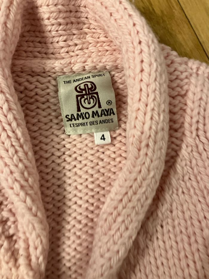 Gilet laine ceinture fleurs - photo numéro 3