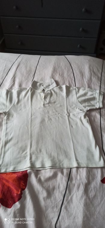 Polo blanc uni 8 ans