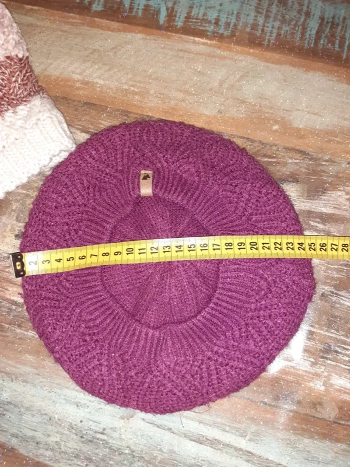 Bonnet violet pailleté - photo numéro 4