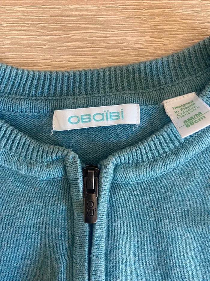 Veste zipée Obaïbi 6 mois - photo numéro 2