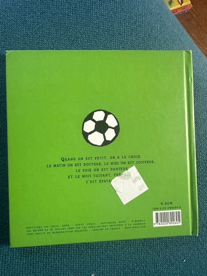 Livre carton album les métiers de quand tu seras grand footballeur sportif - photo numéro 2