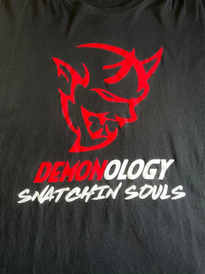 T-shirt noir pour homme Demonology Dodge Demon taille L 394 - photo numéro 3