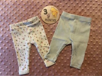 Lot de 2 leggings fille taille 3 mois