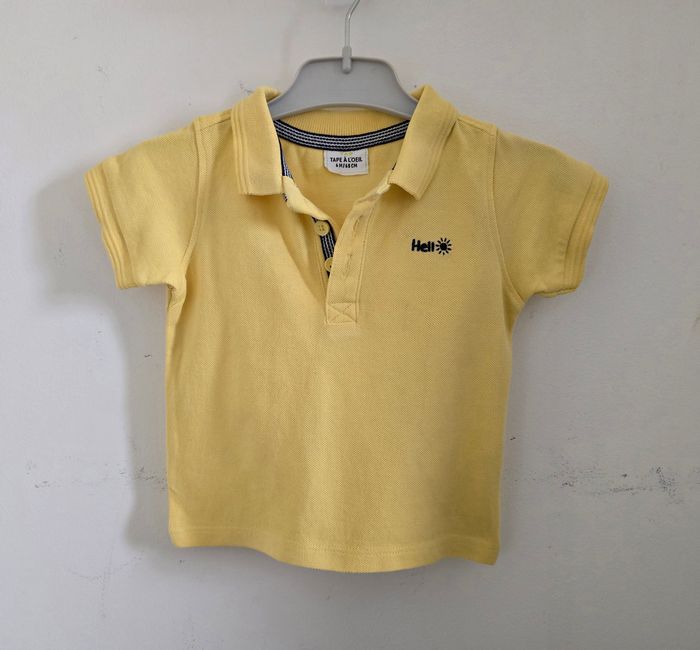 🍼 Salopette Courte en Jean Effet Usé + Polo 6 Mois - photo numéro 3