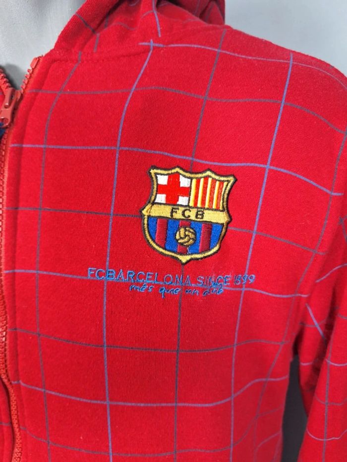 Sweat à capuche  / hoodie full zip - taille M - FC Barcelone homme brodé (123) - photo numéro 3
