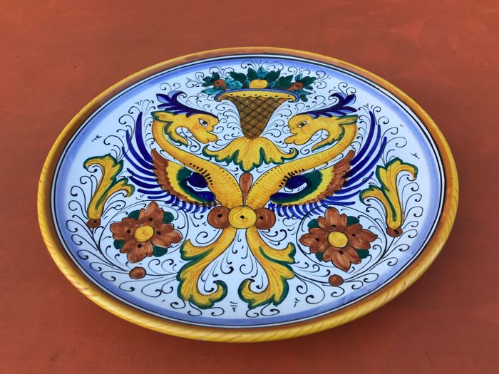 Assiette céramique Déruta (Italie) Décor Raphaélesque - photo numéro 6