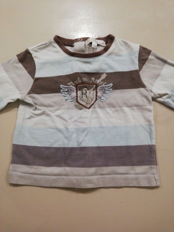 Tee shirt manche longue garçon 9 mois