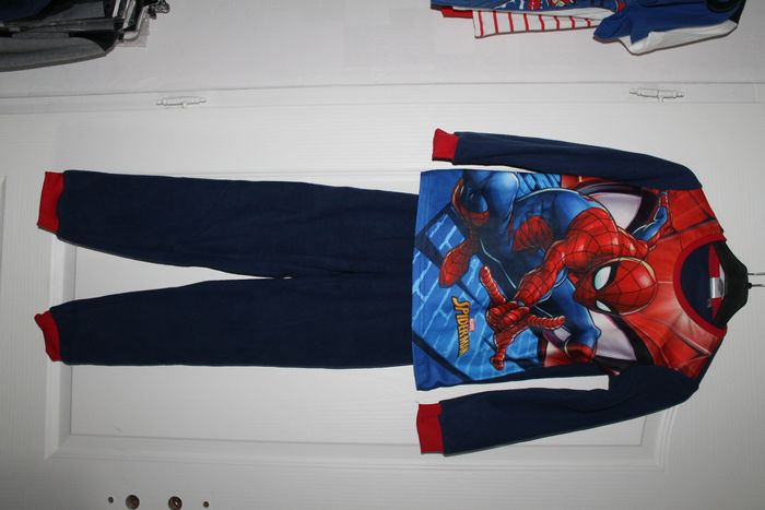 pyjama polaire spiderman bleu et rouge 8 ans