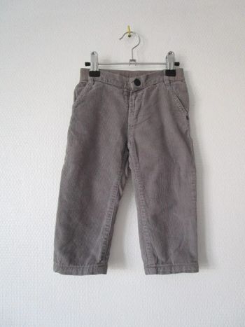 Pantalon velours gris Jacadi 18 mois TBE