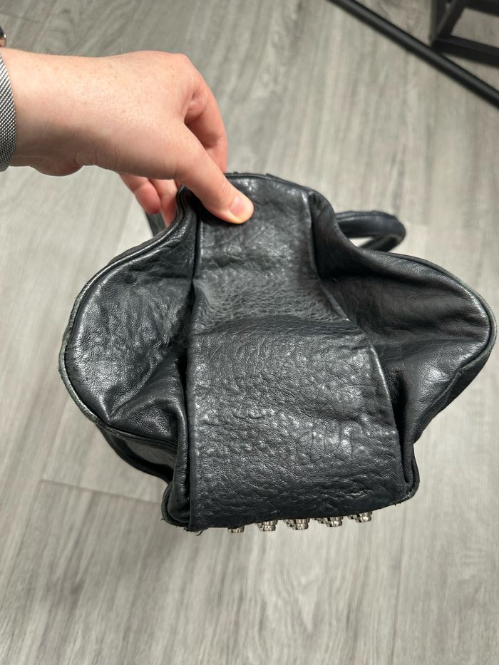 Sac à main en cuir véritable et clous argentés Lush Bag - photo numéro 5