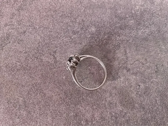 Bague En argent, pierre noire - photo numéro 5