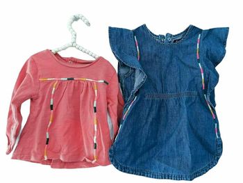 6 mois bébé fille ensemble teeshirt et robe