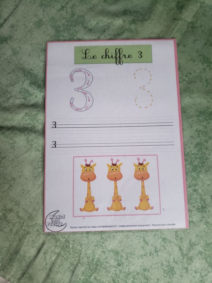 Fiches d'apprentissage chiffres - photo numéro 3
