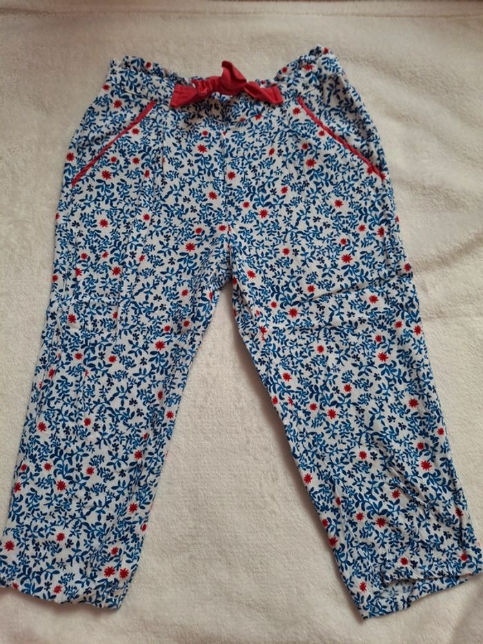 Pantalon fluide fleurie gémo
