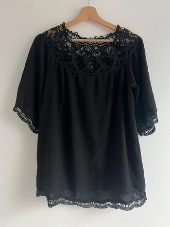 Blouse noire dentelle