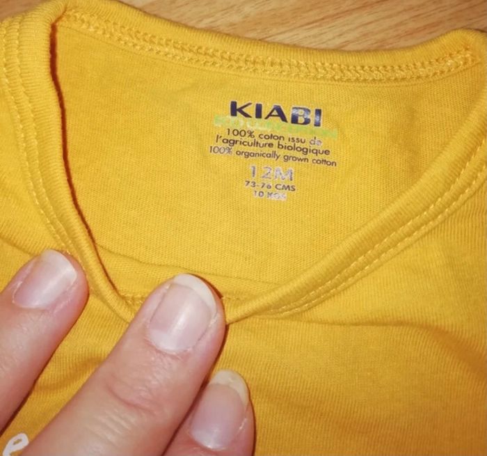T-shirt jaune tigre Kiabi 12 mois garçon - photo numéro 2