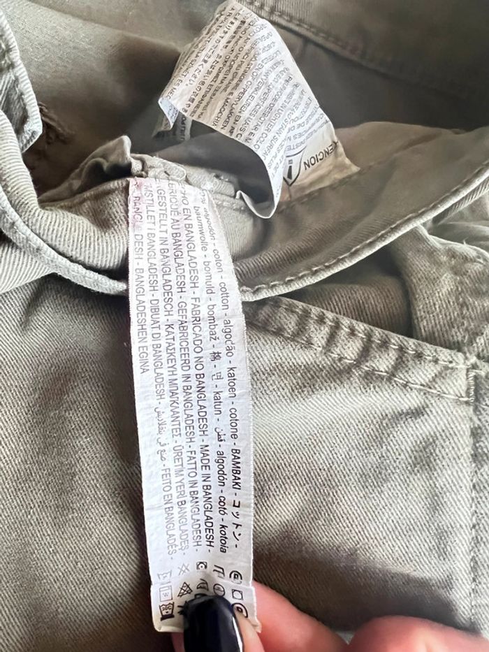 Pantalon kaki ZARA – Taille 42 – Baggy cargo tendance 🟢 - photo numéro 8