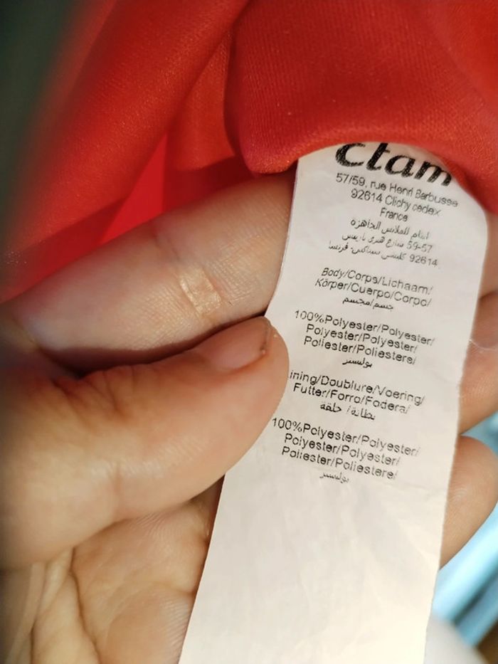 Femme Robe rouge Etam taille 44 - photo numéro 7