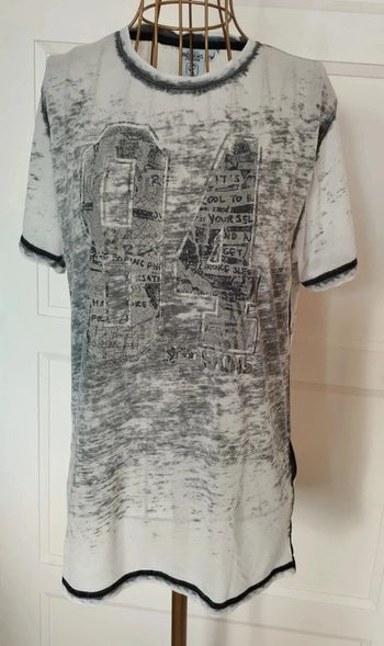 👕 Tee-shirt à Manches Courtes - Redskins Junior - Taille 14 ans - Gris - TBE 👕