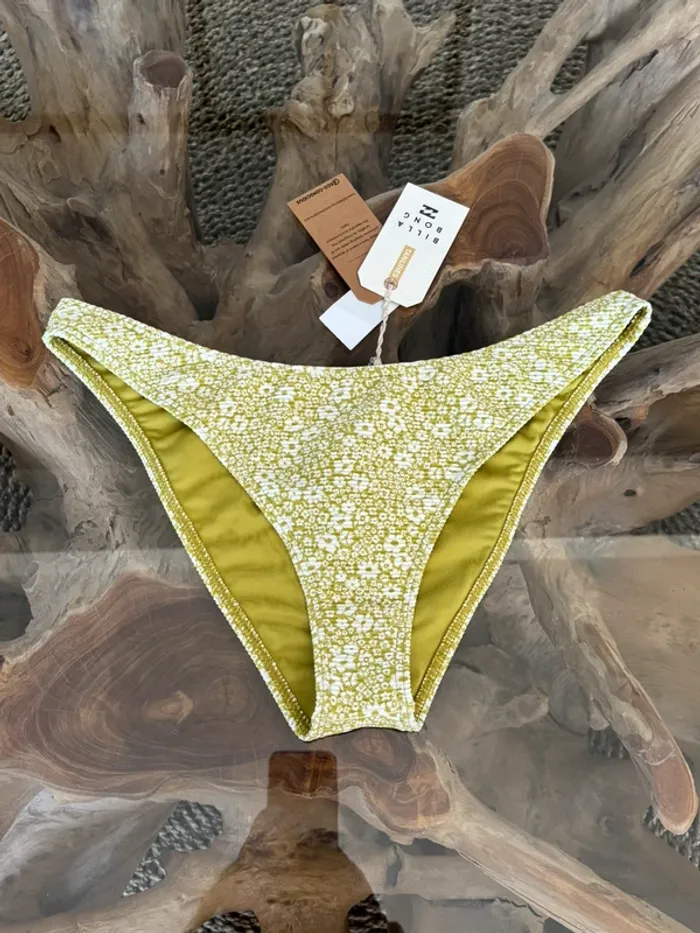 Bas de maillot de bain Billabong femme vert fleur blanc - photo numéro 2