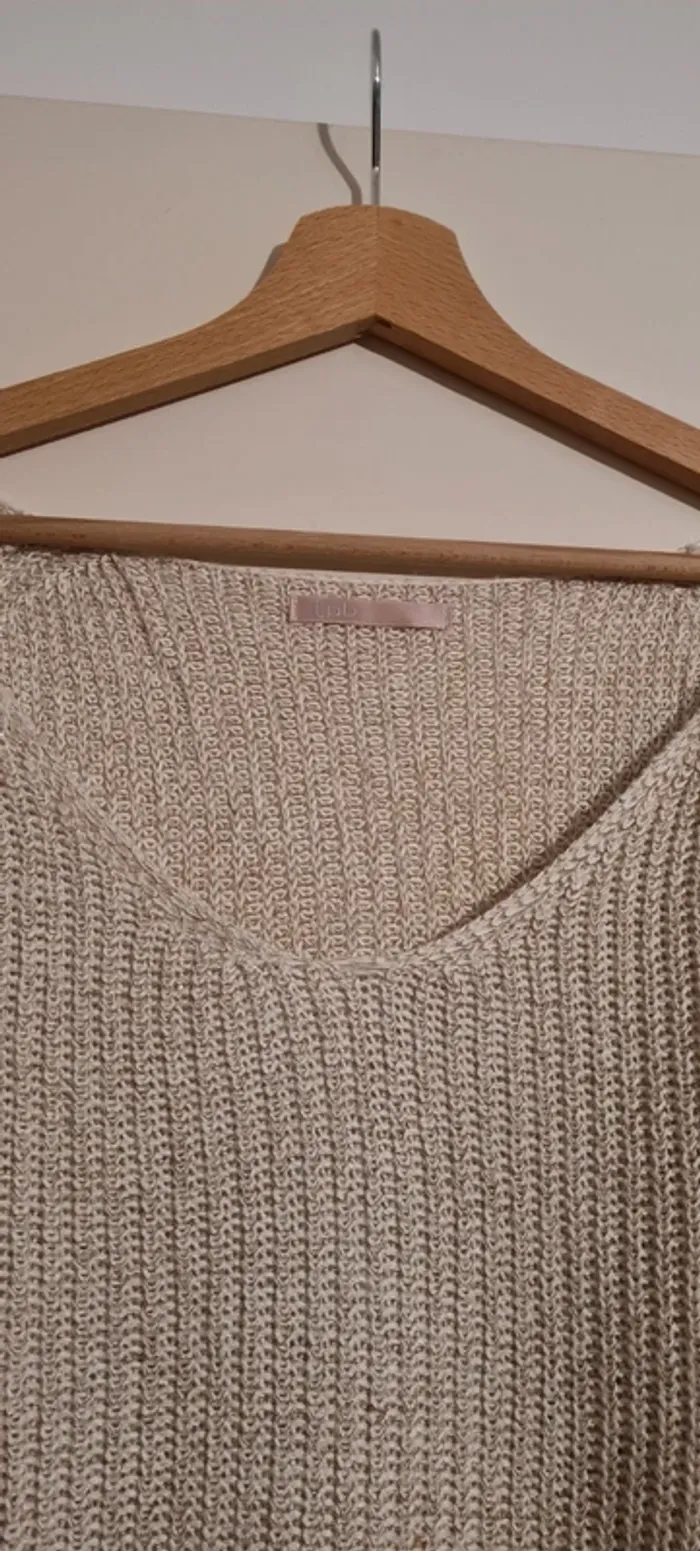 Pull doux beige crochet LPB - photo numéro 3