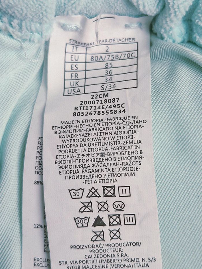 Maillot de bain bikini 2 pièces Calzedonia neuf avec étiquette turquoise - photo numéro 5