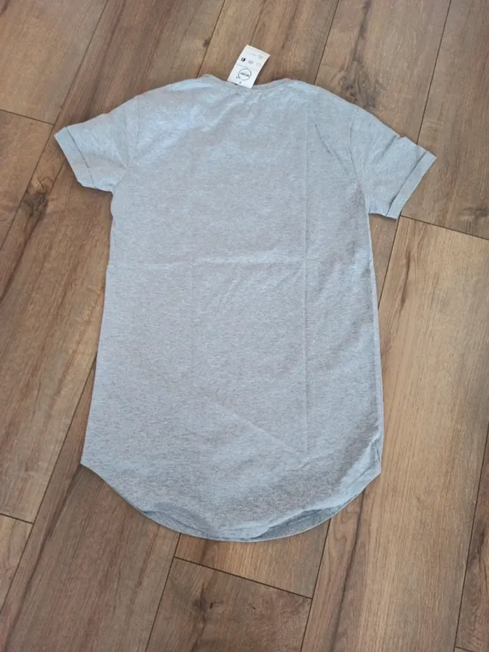 Tee shirt homme coton gris uni S - photo numéro 2
