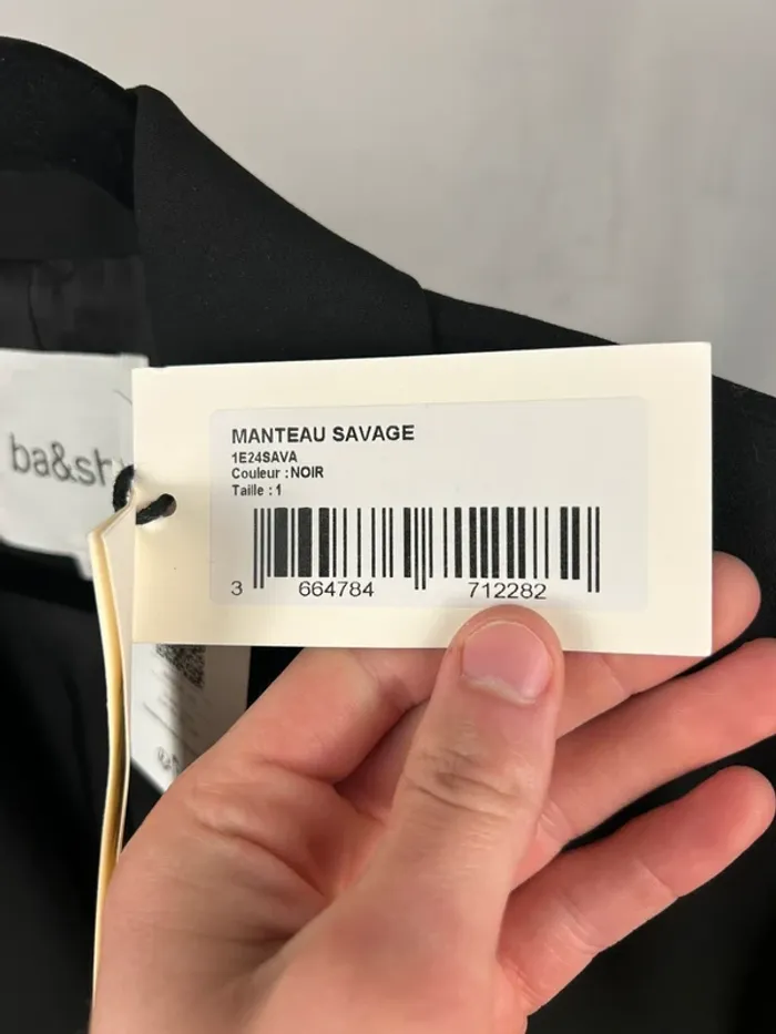 Manteau long Noir Ba&sh T.1 / S neuf - photo numéro 4