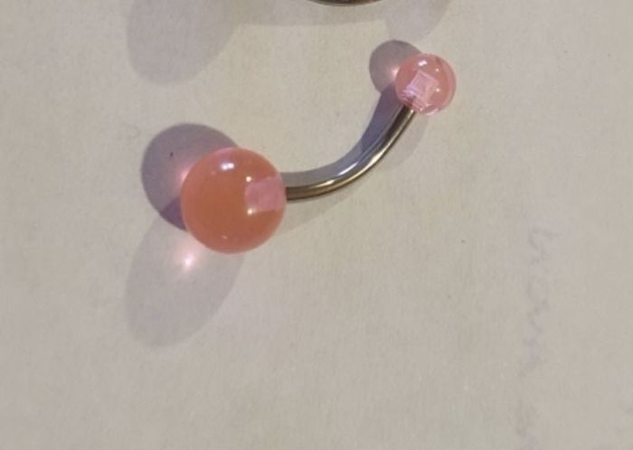 Piercing Nombril neuf rose transparent