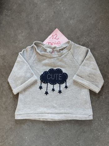 Haut sweat nuage 12 mois