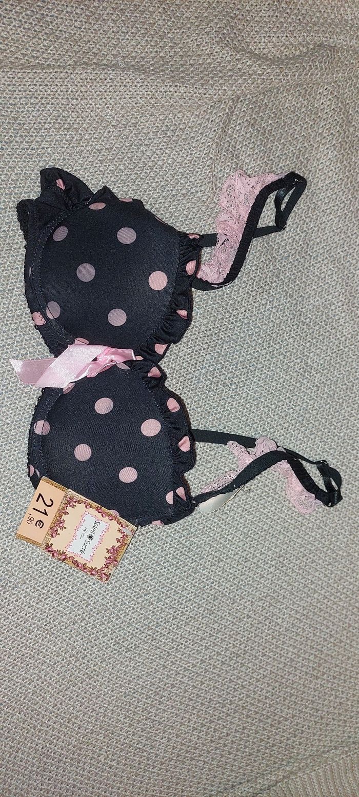 Soutien gorge à pois neuf