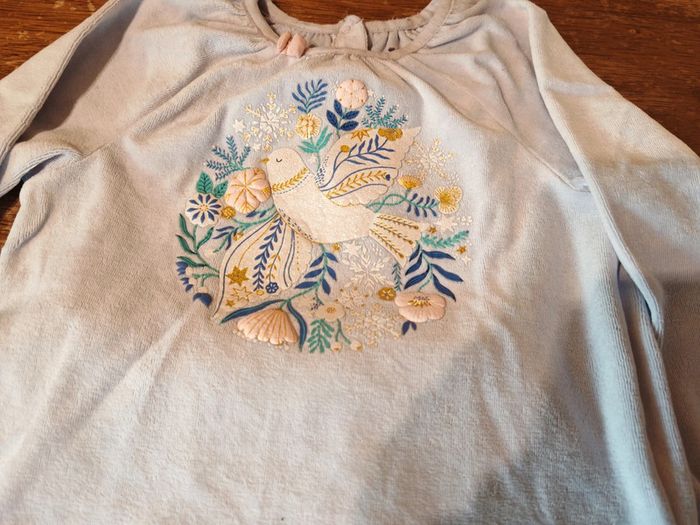 Pyjama chaud colombe fille taille 98 cm - photo numéro 2