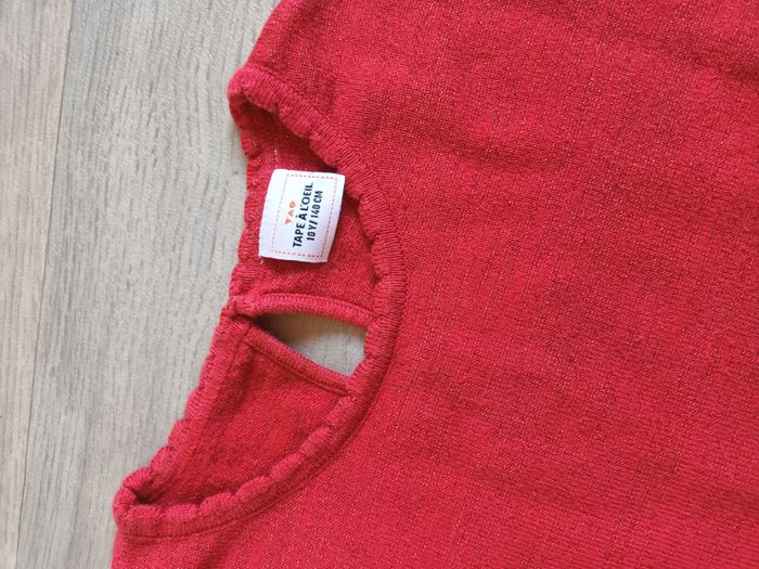 pull 10 ans tape à l'oeil neuf rouge fille magnique doux belle qualité - photo numéro 2
