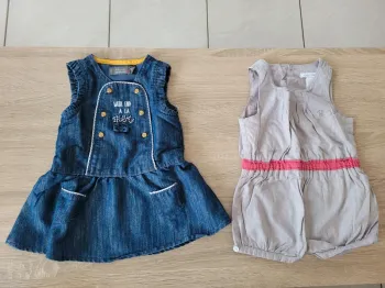 Robe et Combinaison fille en 9 mois