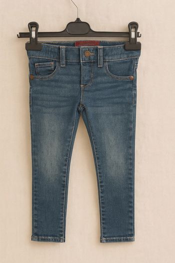 💚Jean slim enfant – bleu denim classique - Taille 6 ans