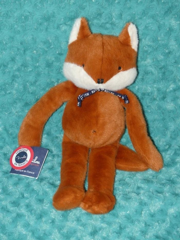 Doudou renard Méléo 37 cm marron Mailou , neuf