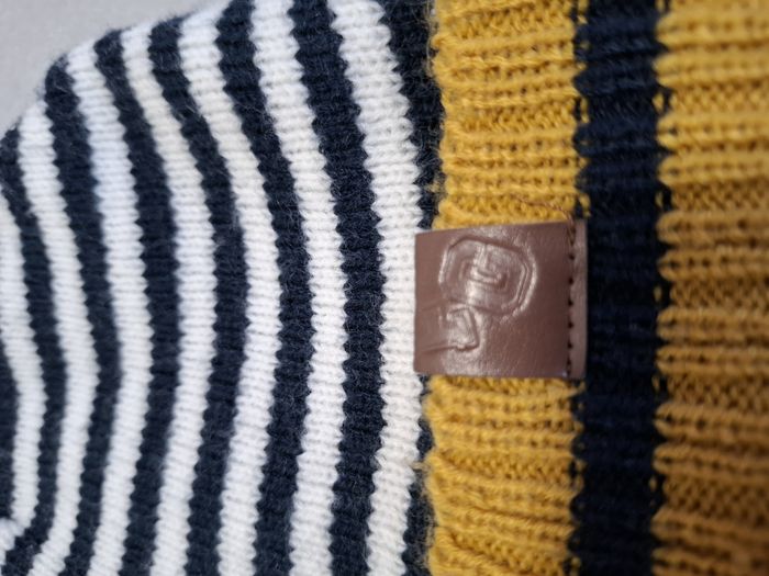 Joli bonnet garçon rayé à pompon La Fabrique des Garçons doublé polaire taille unique très bon état - photo numéro 2