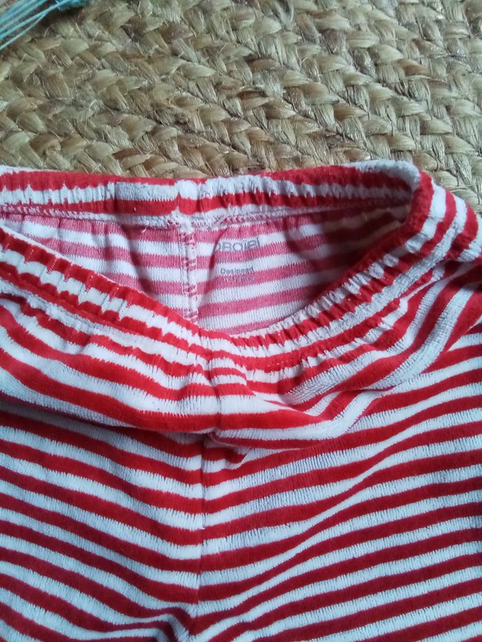 Pyjama 2 pièces en velours rayé thème Noël Obaibi taille 9 mois - photo numéro 9