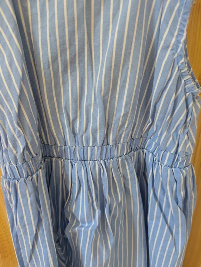 Robe fille rayée bleue et Blanche - photo numéro 3