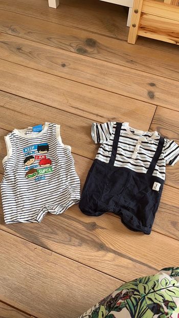 Lot de 2 combinaisons été bébé garçon