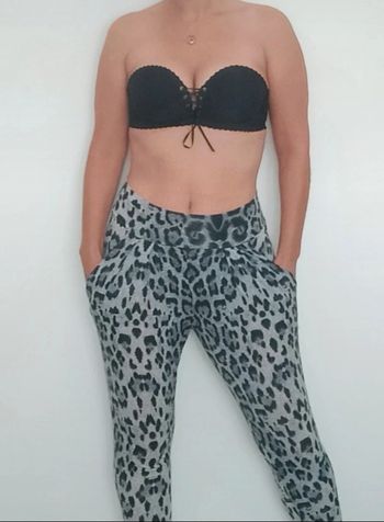 Pantalon léger doux léopard taille unique