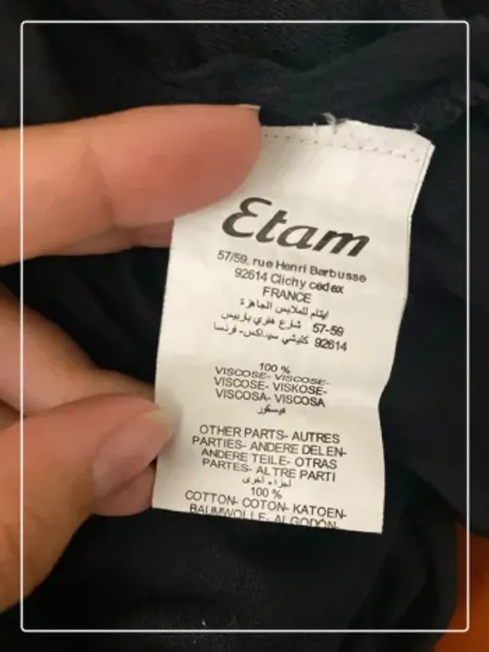 Top péplum noir et pompon bordeaux Etam - photo numéro 7