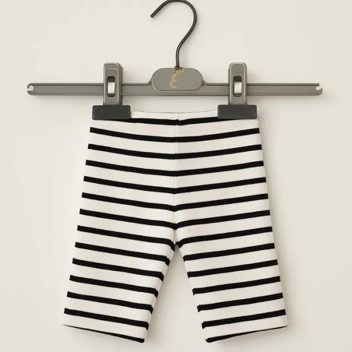 Legging rayé noir et blanc – Sable et Mer – 6 mois