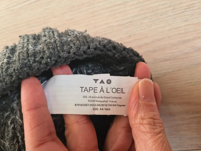 Bonnet tape à l'oeil 4-6 ans - photo numéro 2