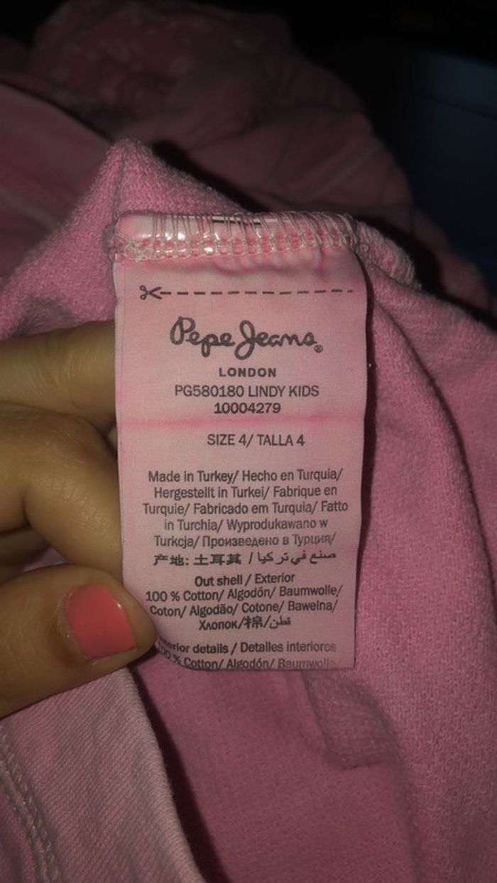 Pull à capuche Pepe Jean 4 ans - photo numéro 3